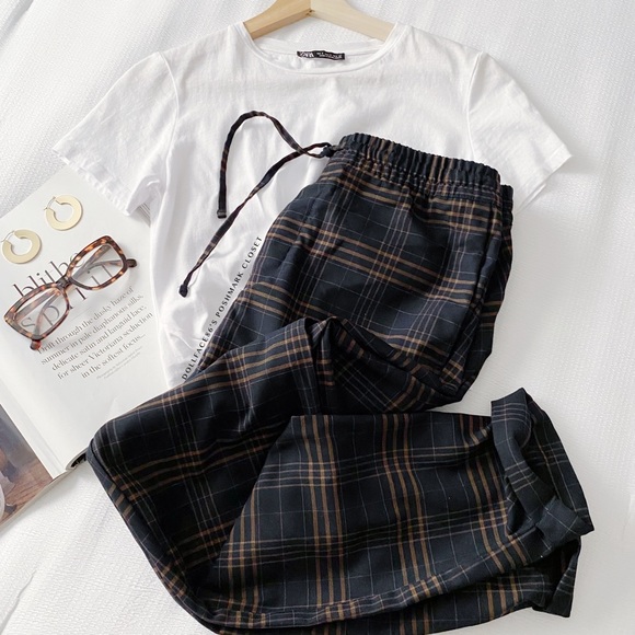 H&M Plaid Joggers / Dress Pants - Picture 2 of 14